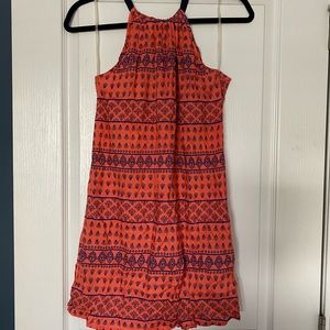 Peppermint patterned high-neck dress